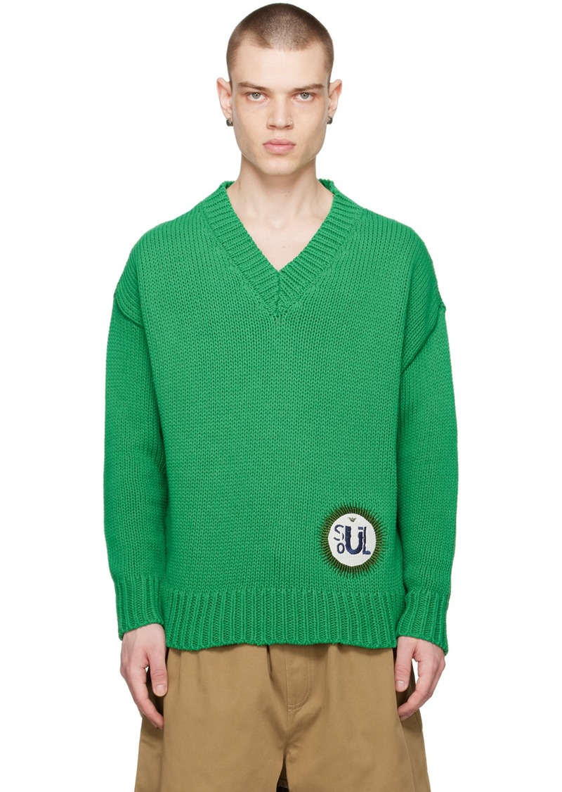 Emporio Armani Green Oversized Sweater