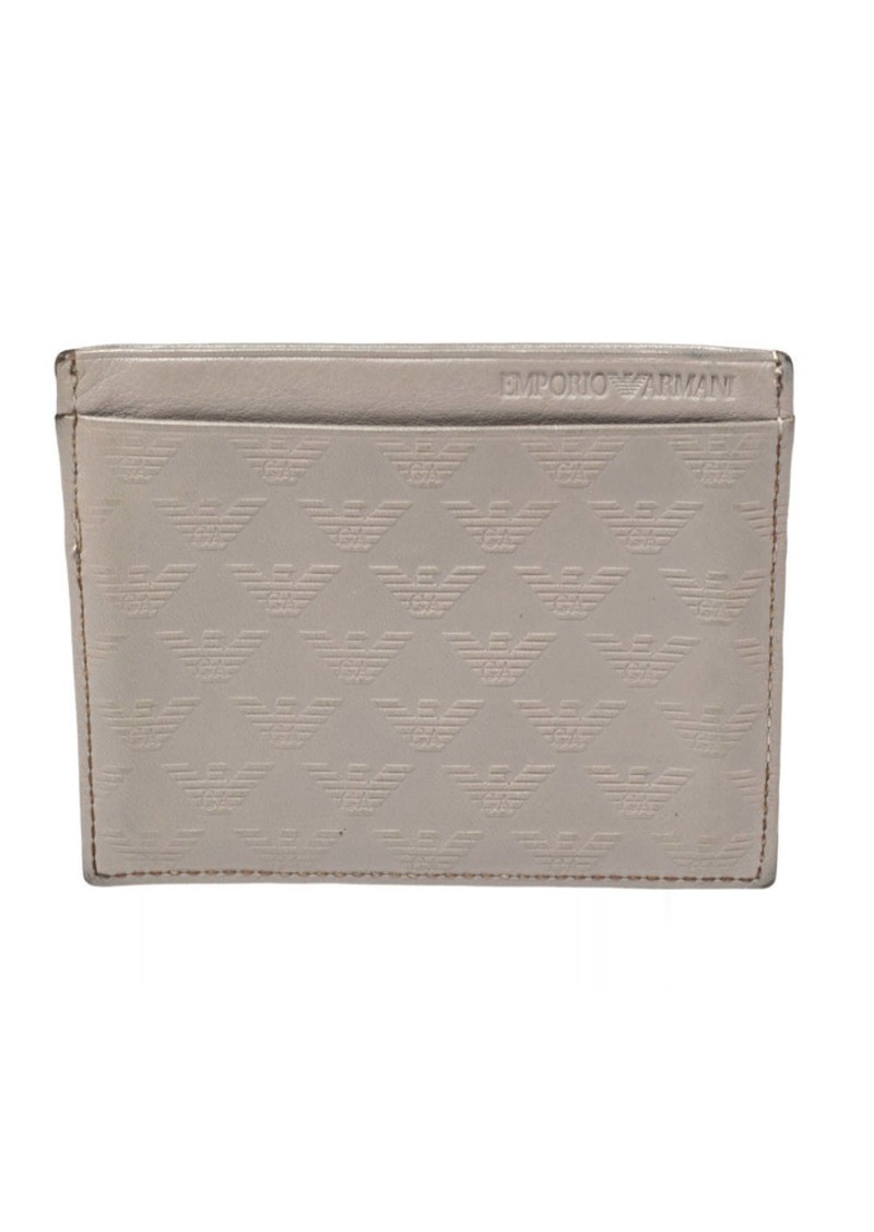 Emporio Armani Grey Leather Card Holder