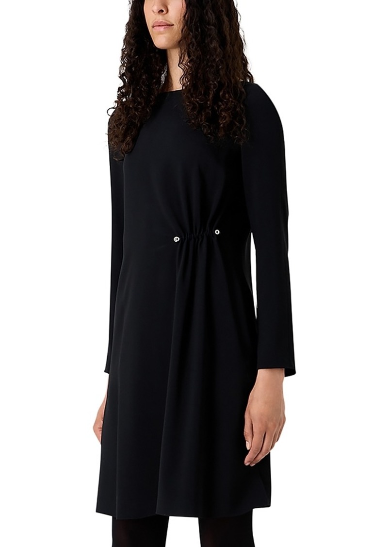 Emporio Armani Hardware Embellished Long Sleeve Tunic Dress