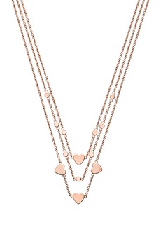 Emporio Armani Heart Layered Necklace in Copper at Nordstrom Rack