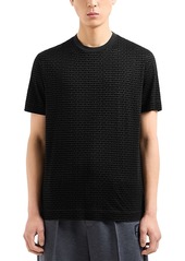 Emporio Armani Jersey Flocked Logo Graphic Tee