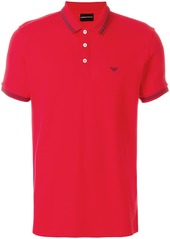 Armani embroidered-logo short-sleeved polo shirt