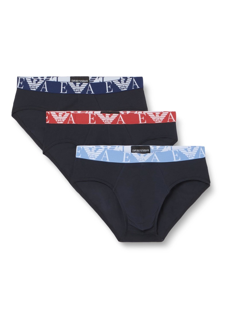 Emporio Armani Men's Bold Monogram 3-Pack Brief