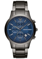 Emporio Armani Men's Chronograph Gunmetal Stainless Steel Bracelet Watch 43mm