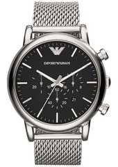 Emporio Armani Men's Chronograph Stainless Steel Mesh Bracelet Watch 46mm AR1808