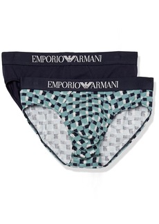 Emporio Armani Men's Classic Pattern Mix 2 Pack Brief