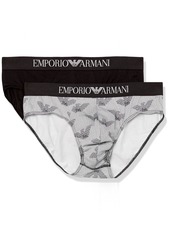 Emporio Armani Men's Classic Pattern Mix 2 Pack Brief