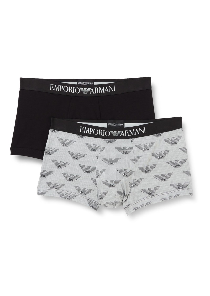 Emporio Armani Men's Classic Pattern Mix 2 Pack Trunk