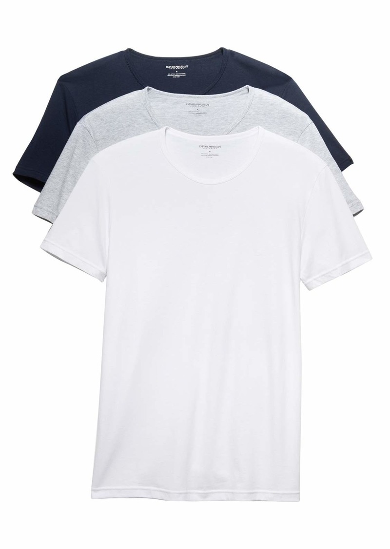 Emporio Armani mens Cotton Crew Neck T-shirt Undershirt   US