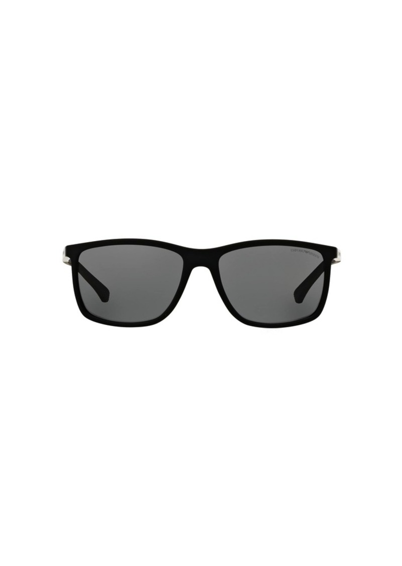 Emporio Armani Men's EA4058 Rectangular Sunglasses