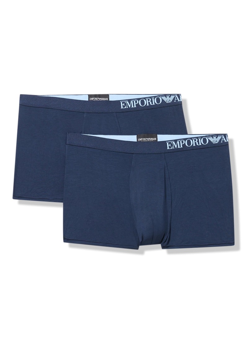 Emporio Armani Men's Eco Soft Touch Bamboo Viscose 2-Pack Trunk