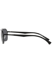 Emporio Armani Men's Polarized Sunglasses, EA2119 57 - Matte, Shiny Black