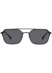 Emporio Armani Men's Polarized Sunglasses, EA2119 57 - Matte, Shiny Black