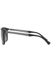 Emporio Armani Men's Polarized Sunglasses, EA4150 59 - Matte Black