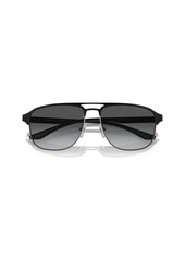 Emporio Armani Men's Polarized Sunglasses, Gradient Polar EA2144 - Matte Gunmetal, Black