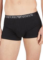 Emporio Armani Men's Ribbed Stretch Cotton 2-Pack Trunk