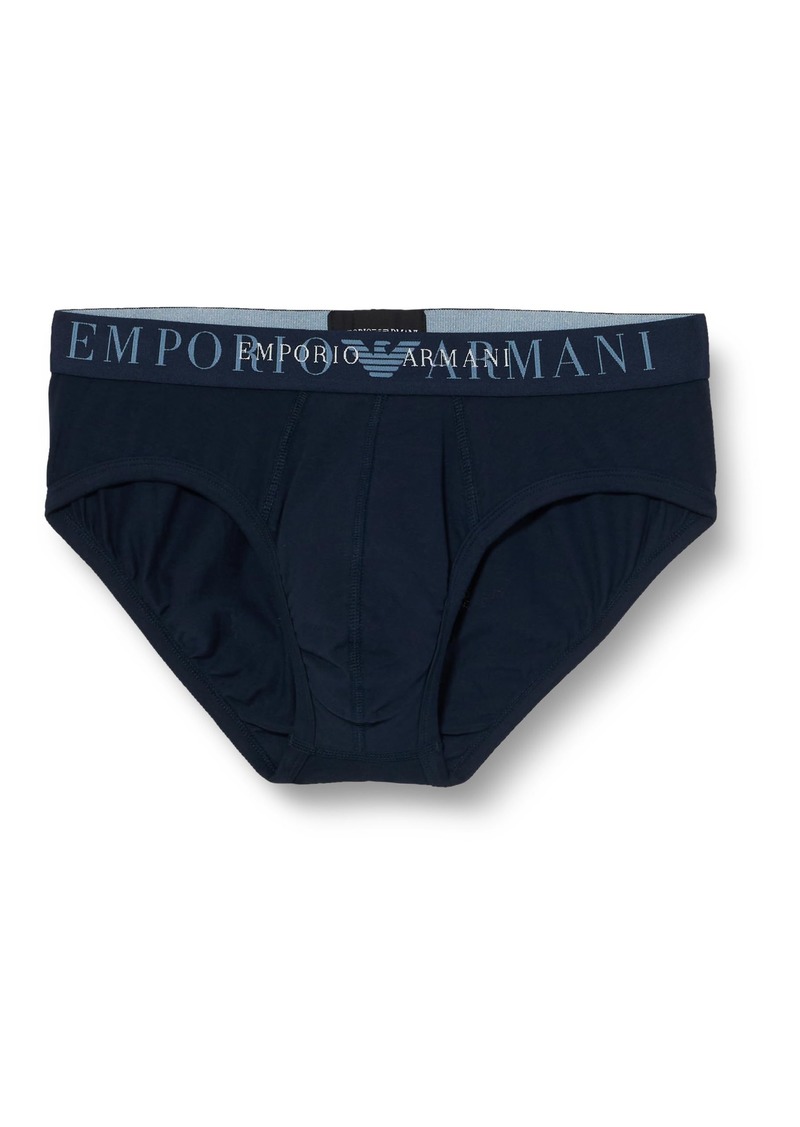 Emporio Armani Men's Rubber Pixel Logo Brief