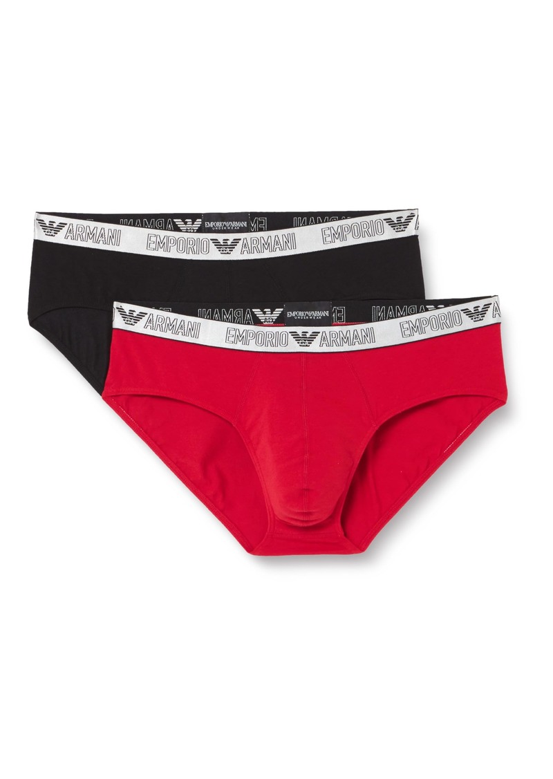 Emporio Armani Men's Silver Set 2 Pack Brief