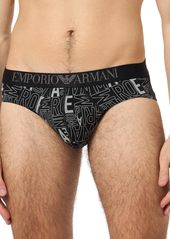 Emporio Armani Men's Stretch Cotton All Over Bold Brief