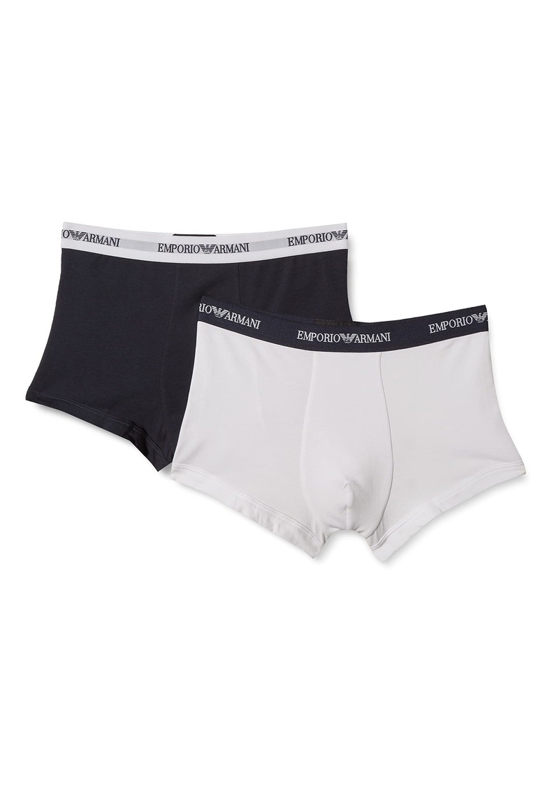 Emporio Armani Men's 2 Pack Cotton Trunk