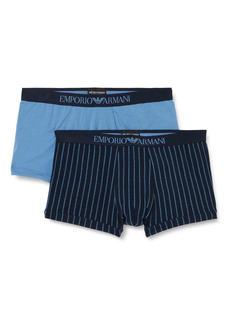 Emporio Armani Men's Stretch Cotton Classic Pattern Mix 2-Pack Trunk