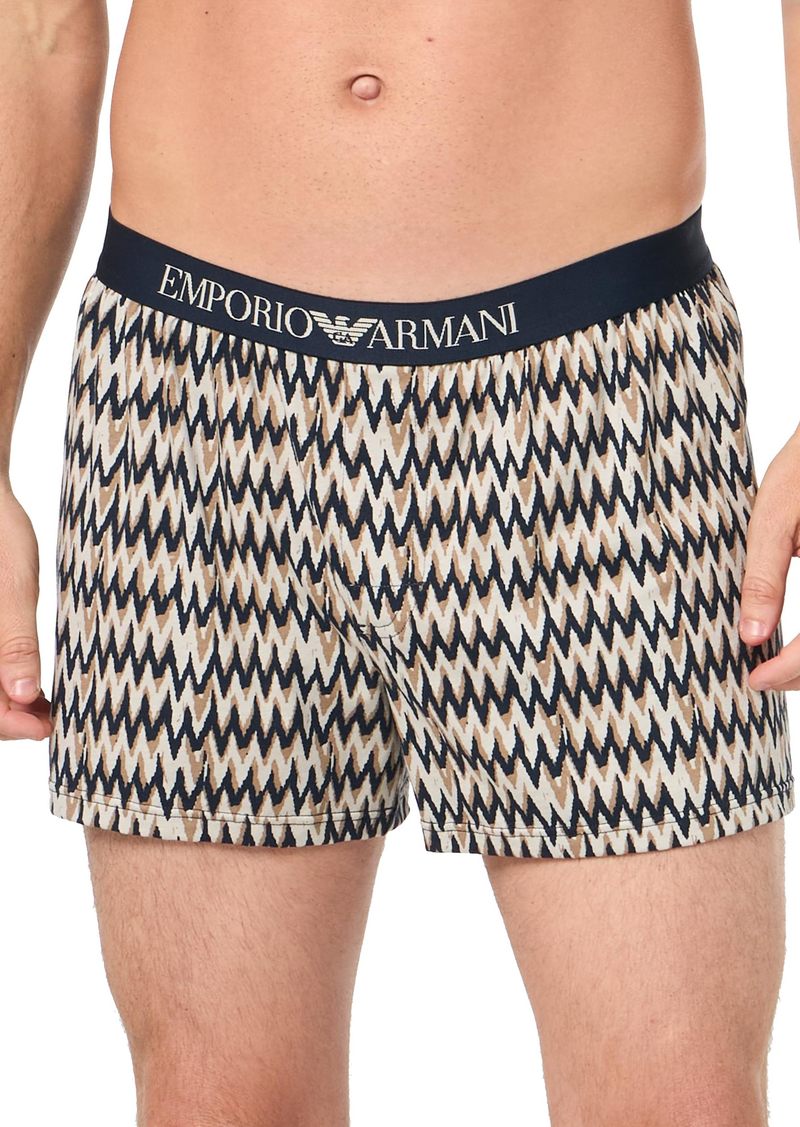 Emporio Armani Men's Stretch Cotton Classic Pattern Mix Boxer