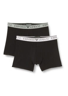 Emporio Armani Men's Stretch Cotton Endurance 2-Pack Midwaist Boxer