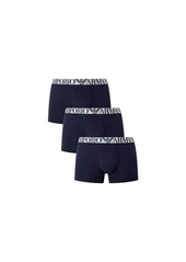 Emporio Armani Men's Stretch Cotton Shiny Logoband 3-Pack Trunk