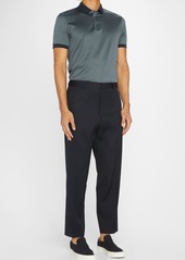Emporio Armani Men's Tencel Cotton Jersey Jacquard Polo Shirt