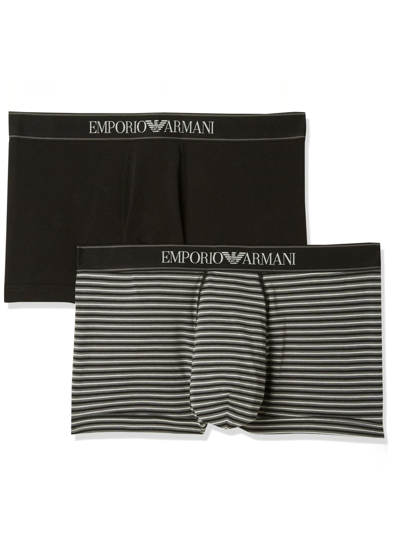 Emporio Armani Men's Yarn Dyed 2 Pack Trunk