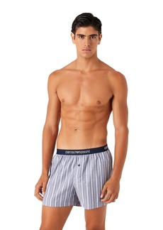 Emporio Armani Men's Yarn Dyed Woven Pyjama Boxer