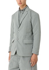 Emporio Armani Nylon Seersucker Regular Fit Removable Full Zip Bib Blazer