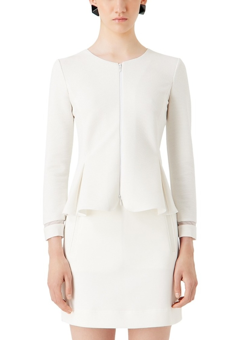 Emporio Armani Ottoman Jersey Peplum Jacket