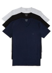 Emporio Armani Pure Cotton V-Neck T-Shirts - Pack of 3