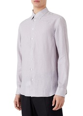 Emporio Armani Regular Fit Linen Dress Shirt