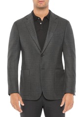 Emporio Armani Regular Fit Wool Blend Dark Solid Jacket
