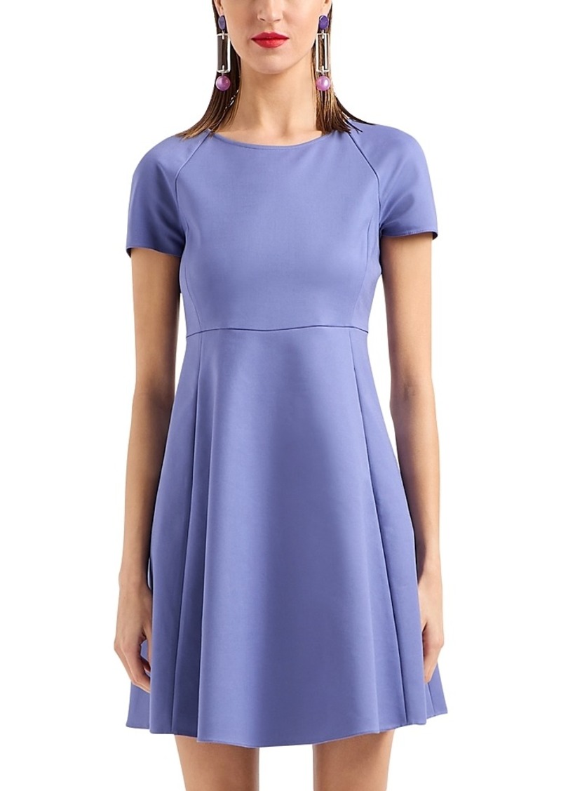 Emporio Armani Short Sleeve Fit and Flare Dress