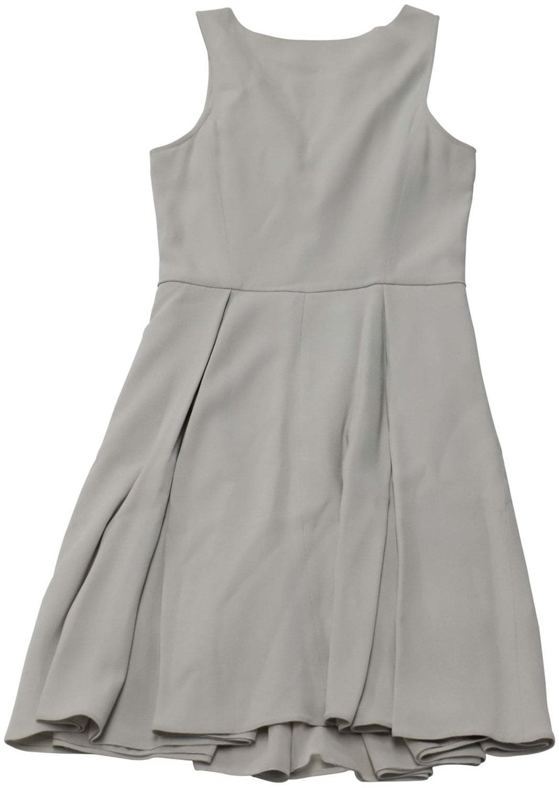 Emporio Armani Sleeveless A-Line Dress in Grey Polyester