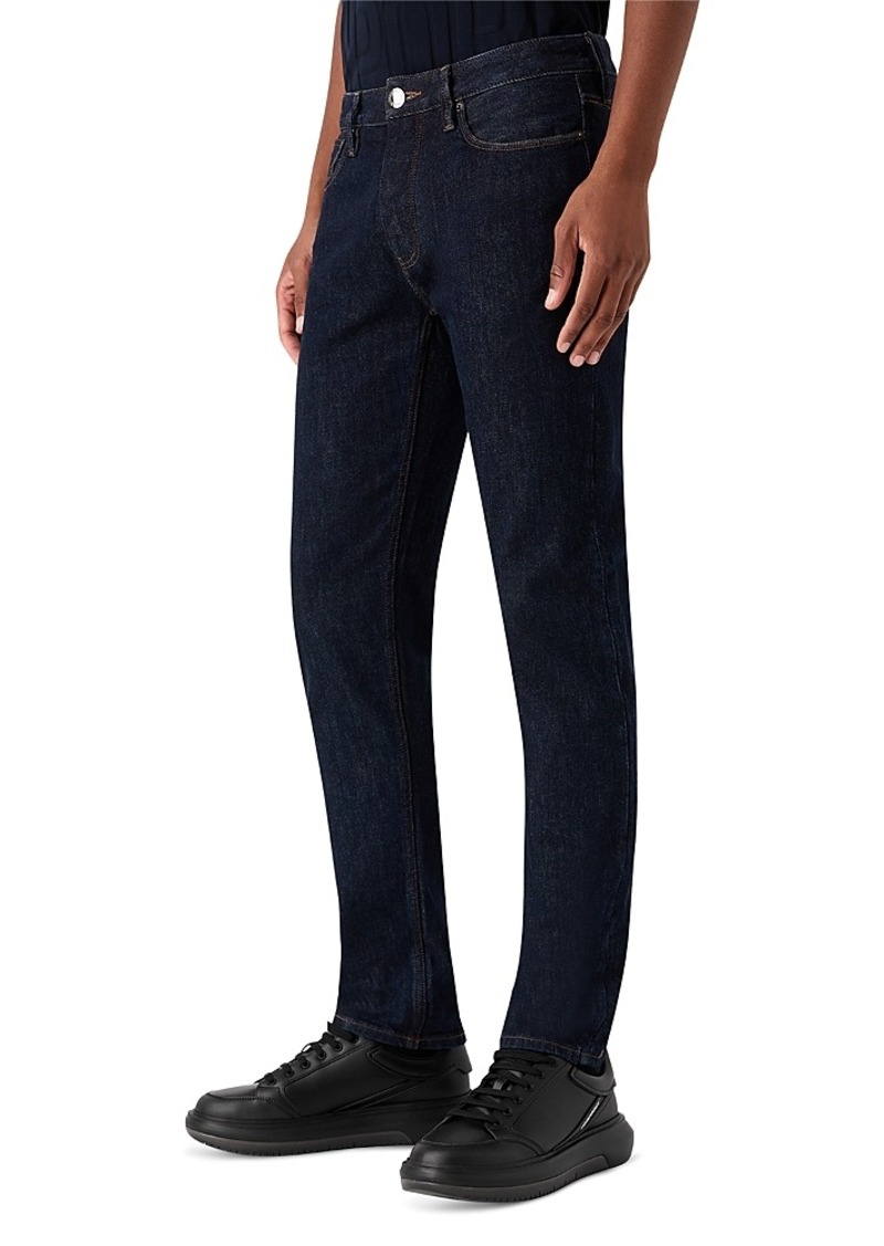 Emporio Armani Slim Fit Jeans in Solid Dark