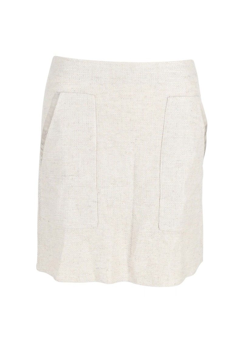 Emporio Armani Suit Mini Skirt in Cream Linen