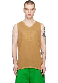 Emporio Armani Tan Oversized Tank Top