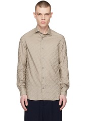 Emporio Armani Taupe All-Over Shirt