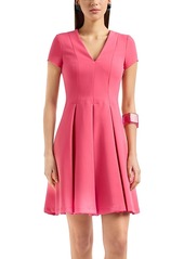 Emporio Armani Techno Cady Short Sleeve Dress