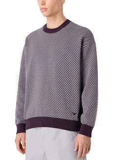 Emporio Armani Two Tone Jacquard Pullover Sweater