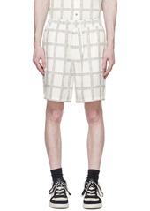 Emporio Armani White & Black Drawstring Shorts