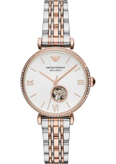 Emporio Armani Women's Automatic Two-Tone Stainless Steel Bracelet Watch 34mm