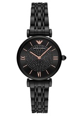 Emporio Armani Women's Black Stainless Steel Bracelet Watch 32mm