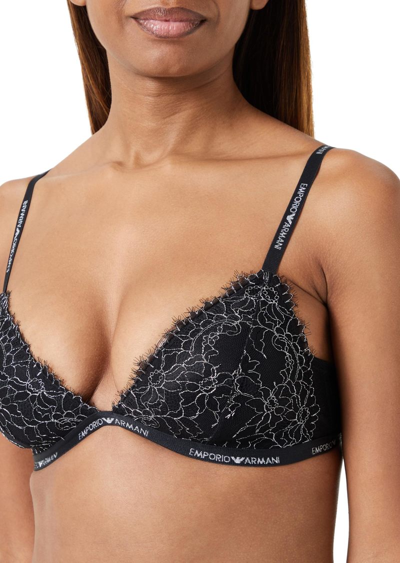 Emporio Armani Women's Christmas Lace Padded Triangle Bra