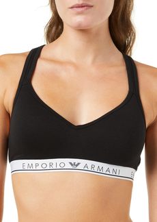 Emporio Armani Women's Iconic Logoband Padded Bralette Bra