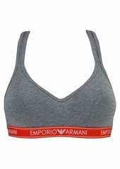 Emporio Armani Women's Iconic Logoband Padded Bralette Bra  L